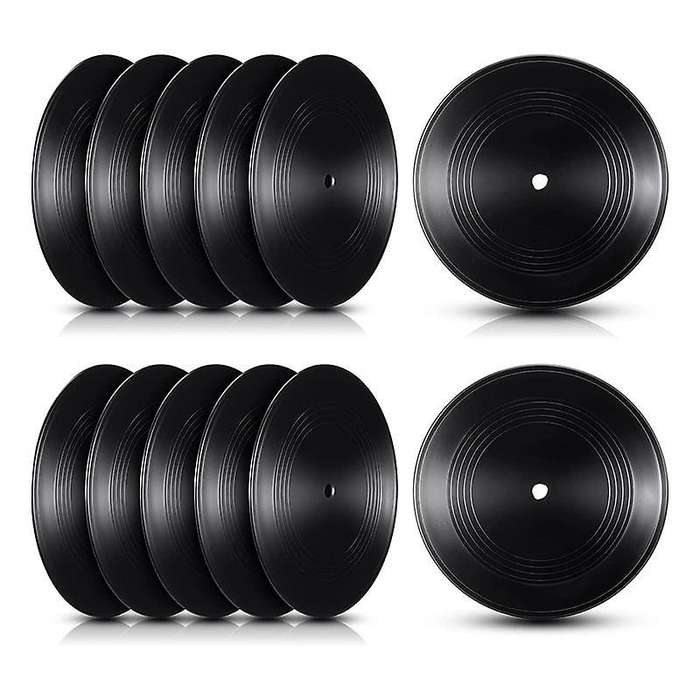 Blank Vinyl Records 7 Inch CD for Room CD Wall Decor Records(12 PCS)