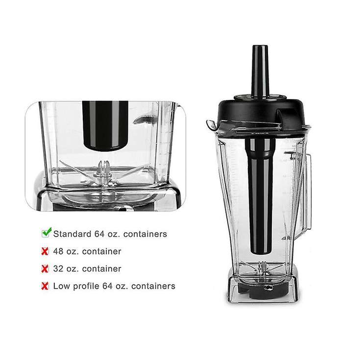Blender Tamper Accelerator Plastic Stick Plunger for 760/5000/5200 Blenders for Standard 64Oz Contai