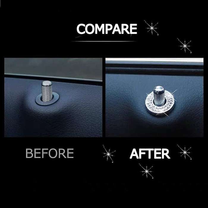 Bling Car Inner Door Lock Pull Cover for - C E Class GLC 2015-2019 Accessories Crystal Car Rod Bolt