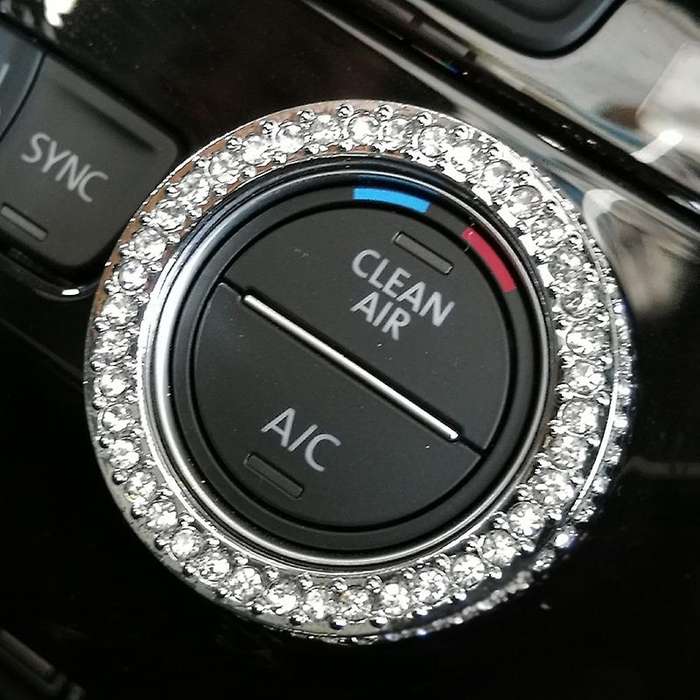 Bling Interior Fit for New CC Magotan B8 Variant Rhinestone Crystal Air Conditioning Knob Ring (3Pcs