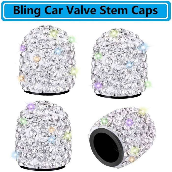 Bling Car Accessories Set, Seat Belt Covers, Rhinestones Gear Shift Cover,Handbrake Cover,Engine Sti