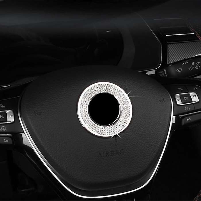 Bling Car Steering Wheel Logo Caps Decals Sticker for Golf Atlas Covers Decoration Trim