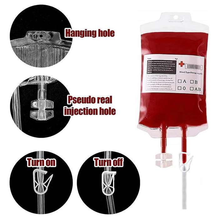 Blood Bags for Drinks,15pc Iv Blood Bags for Halloween Party Decorations Supplies,blood Bags