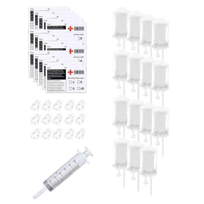 Blood Bags for Drinks,15pc Iv Blood Bags for Halloween Party Decorations Supplies,blood Bags