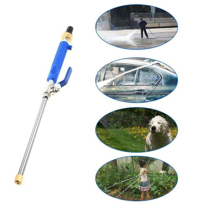 Blue High Pressure Washing Car Wash Water Garden Water Detachable Adjustable Water Flow Long Water