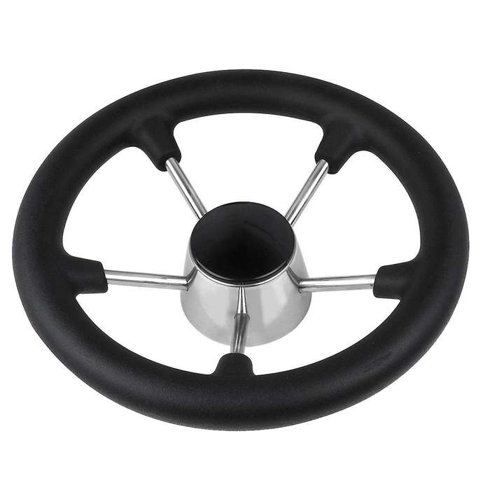 Boat Accessories Marine 11 Inch Stainless Steel 5 Spoke Steering Wheel Heavy Duty Marine Boat Marin