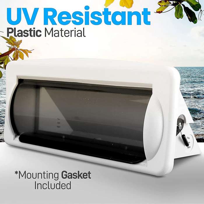 Boat Flush Mount Stereo Cover Marine Deck Cover Housing Waterproof Radio Splash Guard for RV Caravan