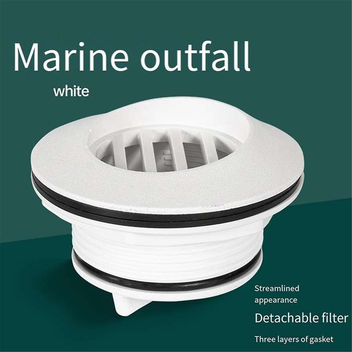 Boat Scupper Valve Outlet Marine Water Drain Plug & Seal Ring for Yacht Speedboat Etc Boat Accessori