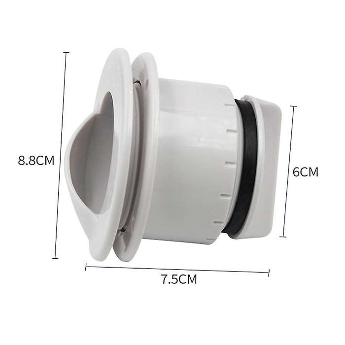 Boat Scupper Valve Outlet Plastic Marine Water Drain Plug & Seal Ring for Yacht Speedboat Etc Boat A