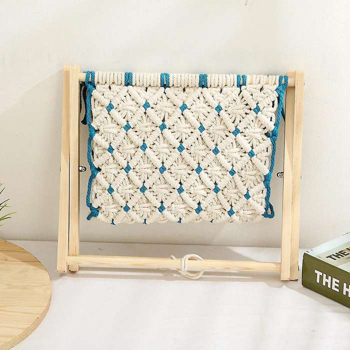 Bohemian Style Magazine Rack Foldable Cotton Rope Woven Storage Basket Room Decoration Bookshelf Flo