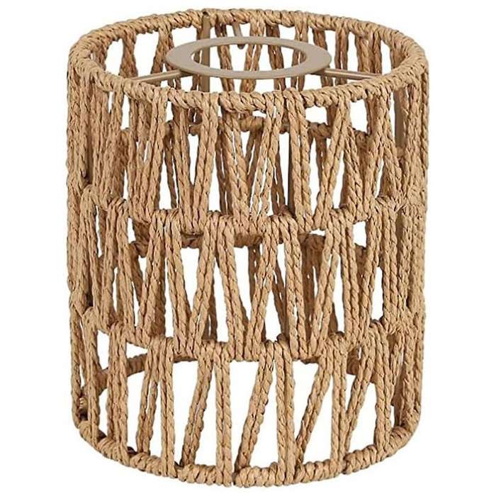 Boho Shades Replacement 5.9in Height Pendant Sconce Shade Ceiling Fan Light Covers Cylinder Woven L