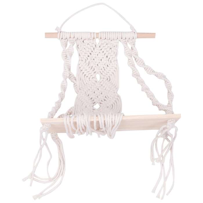 Boho Wall Hanging Shelf Handmade Tassel Tapestry Rack Compatible Home Decor