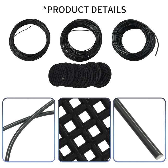 Bonsai Wire Set with Flower Pot Hole Mesh Pad,copper Bonsai Training Wire for Bonsai Tree Kit 20 Pl