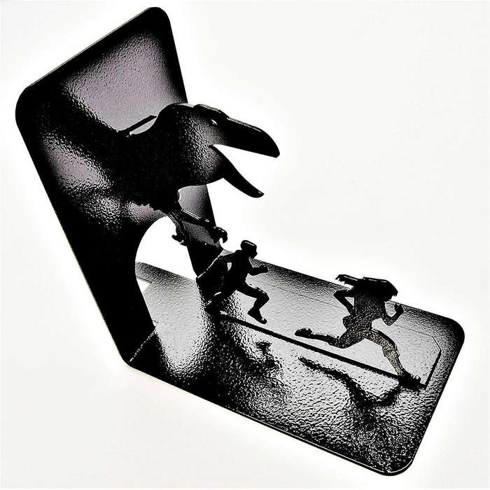 Bookends for Kids Book Ends for Home Decorative I Dinosaur Decor Metal Bookends 1-pair I Unique Boo