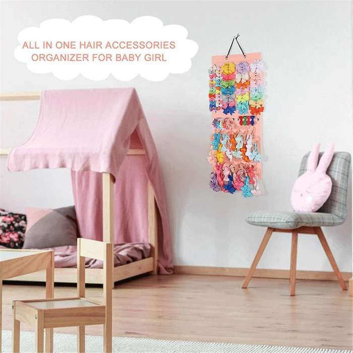 Bow Organizer for Girls,Use Hair Bows Holder Large Felt Hair Clips Storage Hanger,Baby Hair Accesso