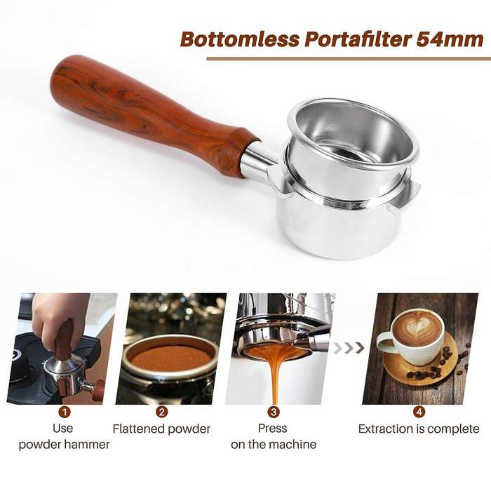 Bottomless Portafilter 54mm Compatible Breville Barista Series and Espresso