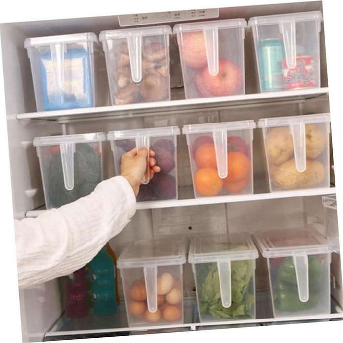 Box Refrigerator Storage Bin Stackable Refrigerator Organizer Food Storage Bins Refrigerator Cabinet