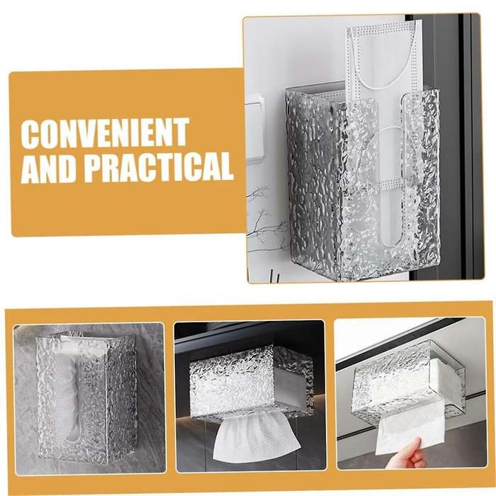 Box Wall Tissue Box Multifold Paper Towel Holder Wall Hanging Tissue Holder Tissue Dispenser Tissue