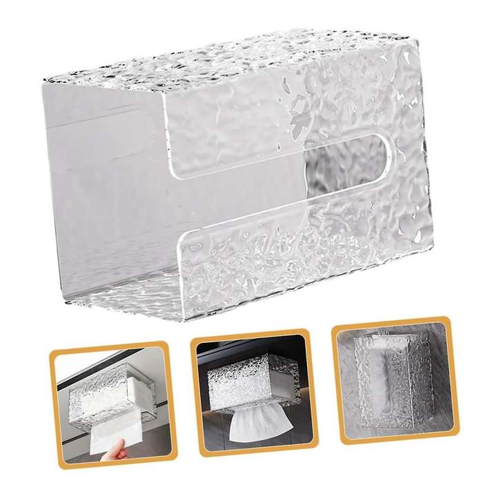Box Wall Tissue Box Multifold Paper Towel Holder Wall Hanging Tissue Holder Tissue Dispenser Tissue