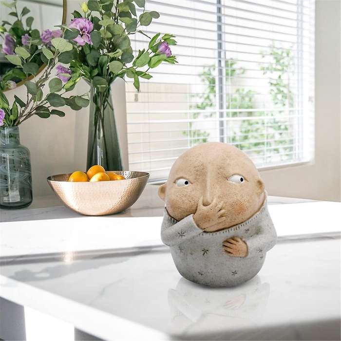 Boy Holding Nose Bathroom Statue, Funny Boys Bathroom Decor Bathroom Shelf Sitters