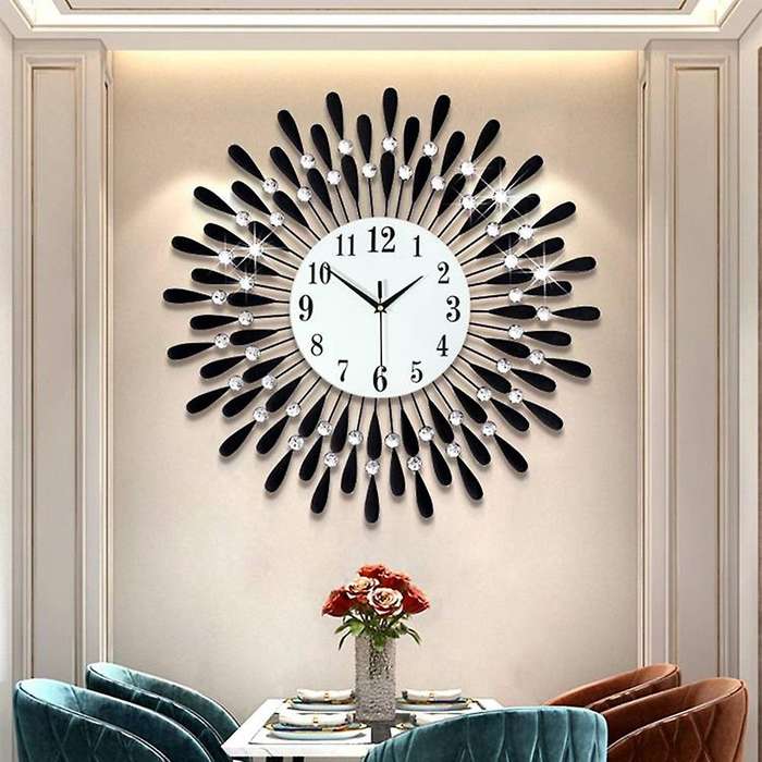 Brand New Wall Clock Crystal Modern Style Mute Clock Living Room Office Home Decoration Digital Wall