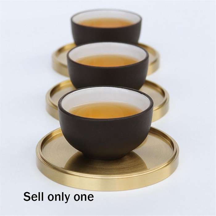 Brass Coaster Copper Cup Coasters Home Decor Drink Coaster for Bar Home Kitchen Coffee Tables Center