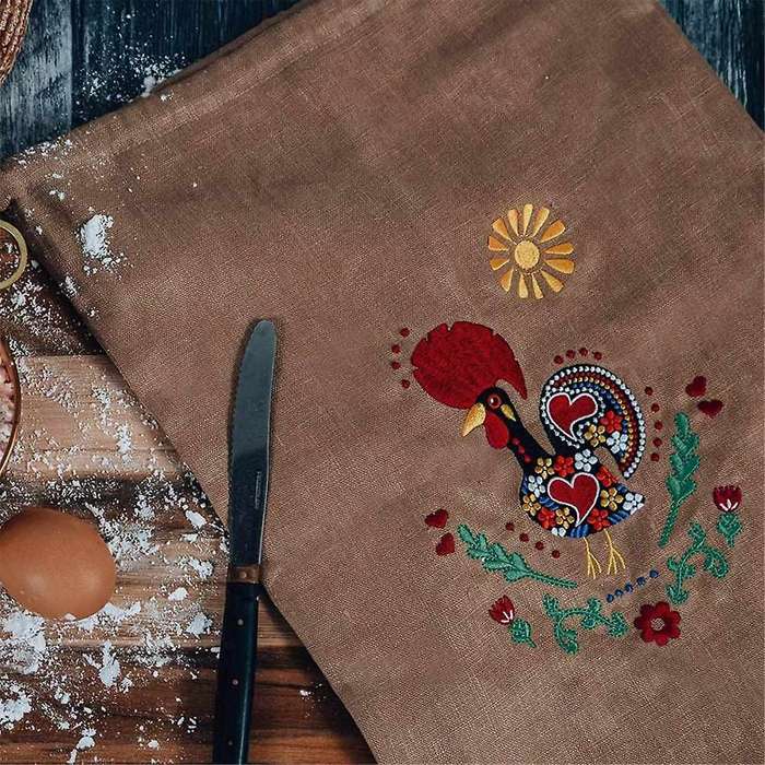 Bread Bags, Embroidered Set Of 2 Reusable Bread Bags for Homemade Bread with Drawstring- Sourdough
