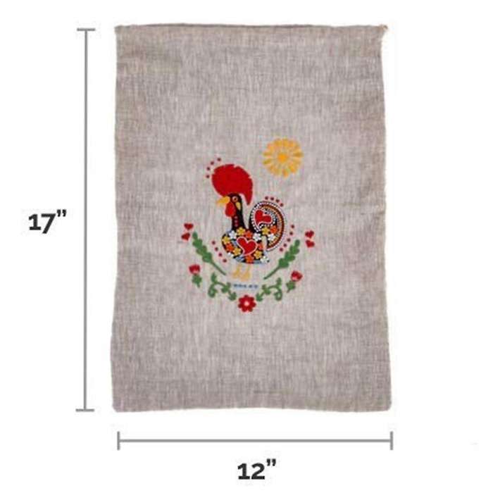 Bread Bags, Embroidered Set Of 2 Reusable Bread Bags for Homemade Bread with Drawstring- Sourdough