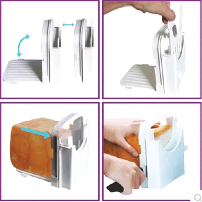 Bread Cutter for Homemade Bread, Foldable Plastic Bread Slicer, Compact Bread Cutting Guide, Bread L