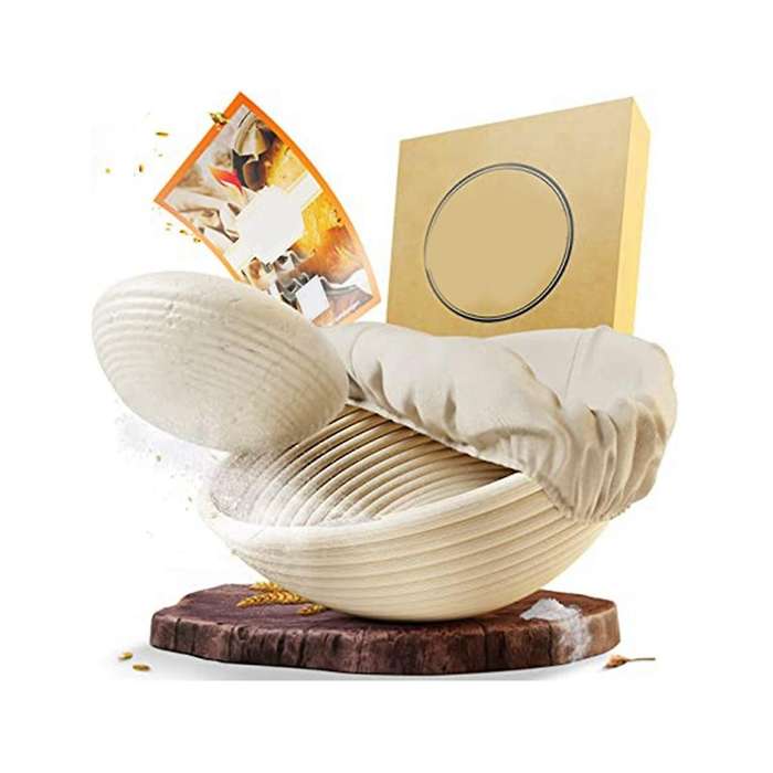 Bread Fermentation Basket Rattan Dough Dough Mold Set Cutter Round Basket European Bag Baking Baske