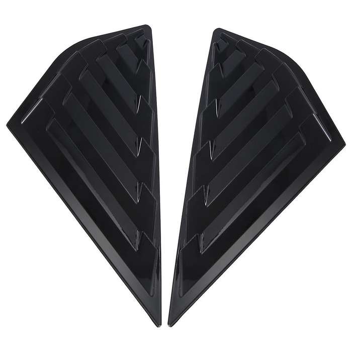 Bright Black Car Rear Window Blinds Side Tuyere Louvers Vent Cover for Focus MK3 Hatchback 2012-2018