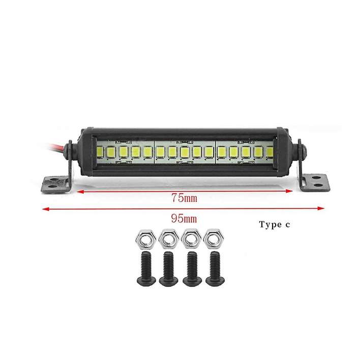 Bright Light Bar 75mm for 1/10 Rc Crawler Car Axial Scx10 90046 -4 Cc01 D90 Redcat