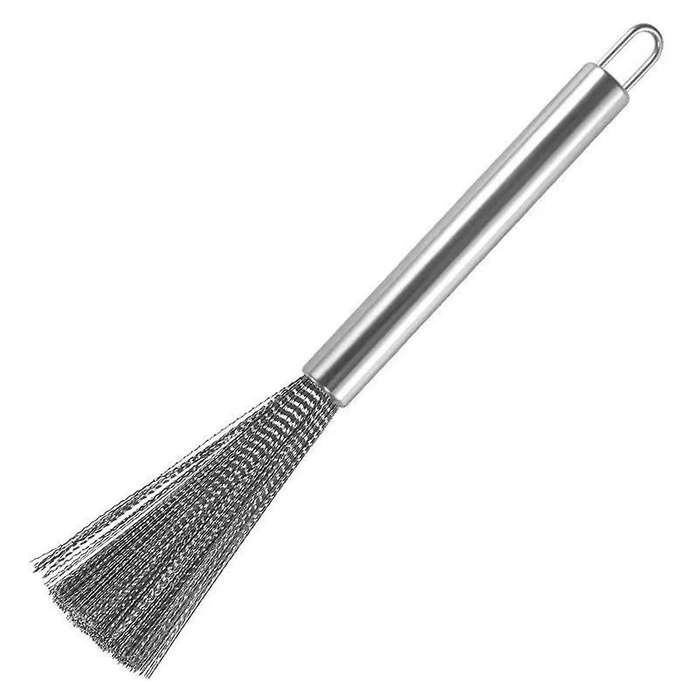Brush for Kitchen Stainless Steel Wire and Handle with Hang Hook Scrub Dish Pot Stove Plate