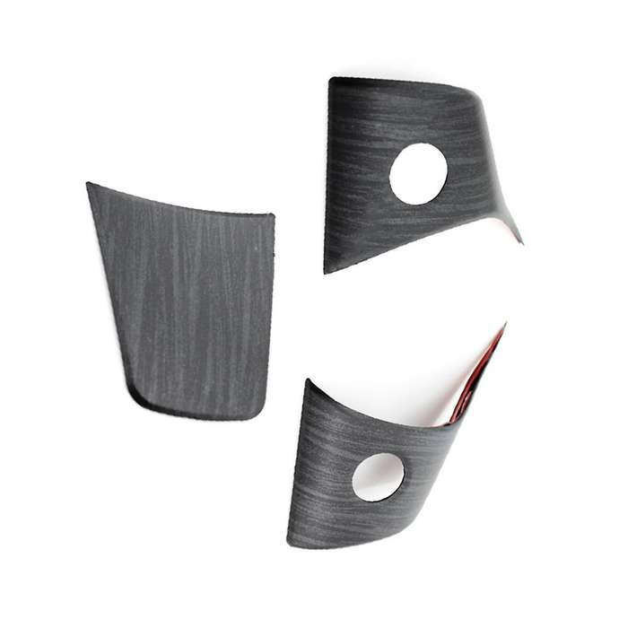 Brushed Wood Grain Steering Wheel Protective Trim for Model Y