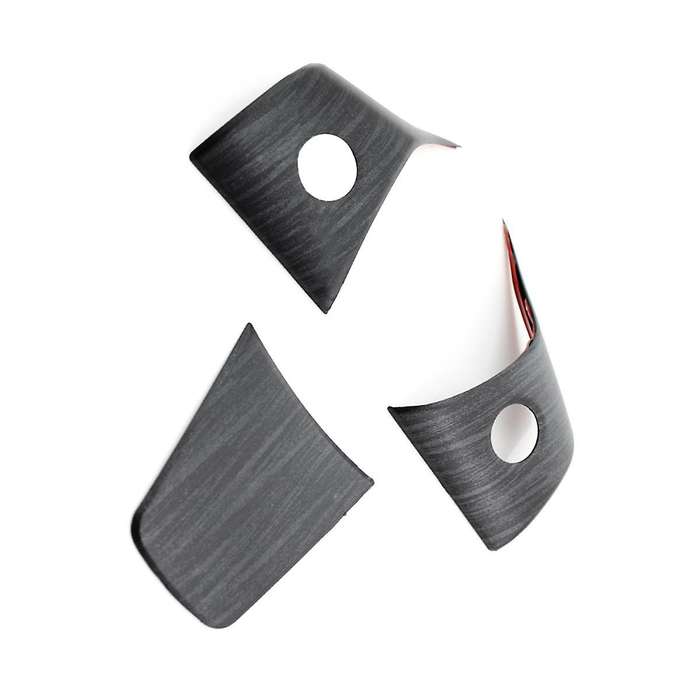 Brushed Wood Grain Steering Wheel Protective Trim for Model Y