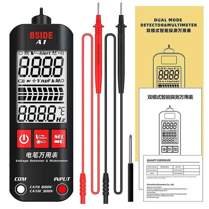 Bside A1 Voltage Tester Detector Multimeter Color Display