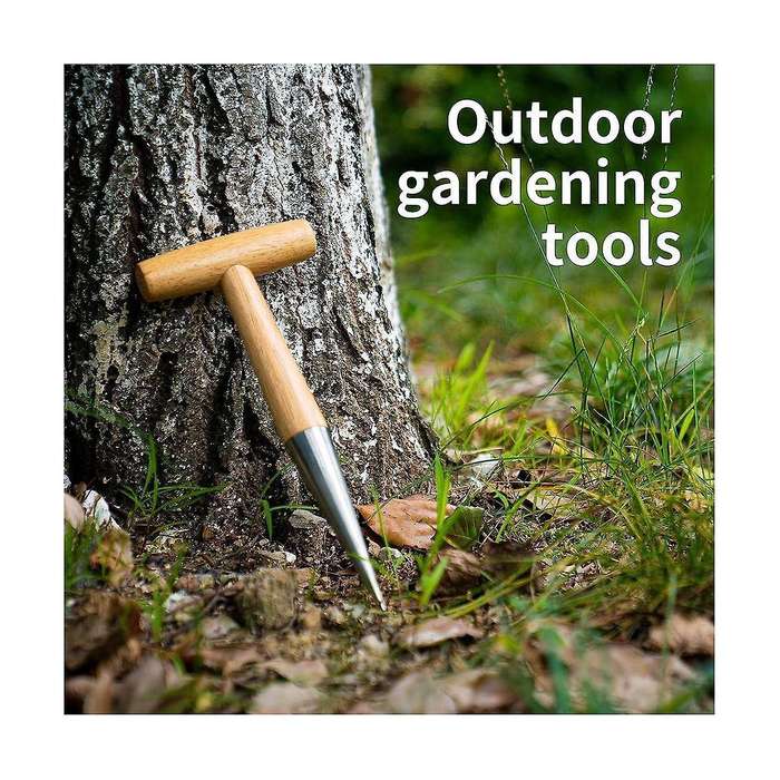 Bulb Planter with Depth Hand Dibber Garden Tool, Seed Planter Tool with Depth for Planting Steel
