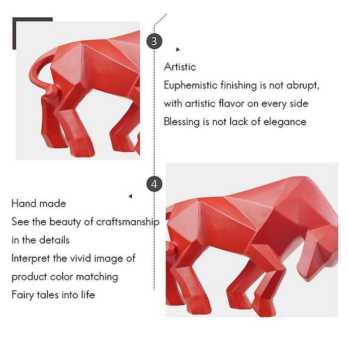 Bull Statue Bullfight Sculpture Ox Resin Nordic Decoration Home Decor Tabletop Statues Figurine Anim