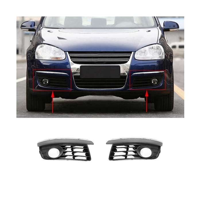 Bumper Fog Light Chrome Grille Fog Light Cover Fog Light Grille Car for V Mk5 1k0853665a 1k0853666a