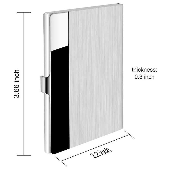 Business Card Cases 4 Pack , Stainless Steel Storage Holders Pocket Cases for ID Cards Credit Cards