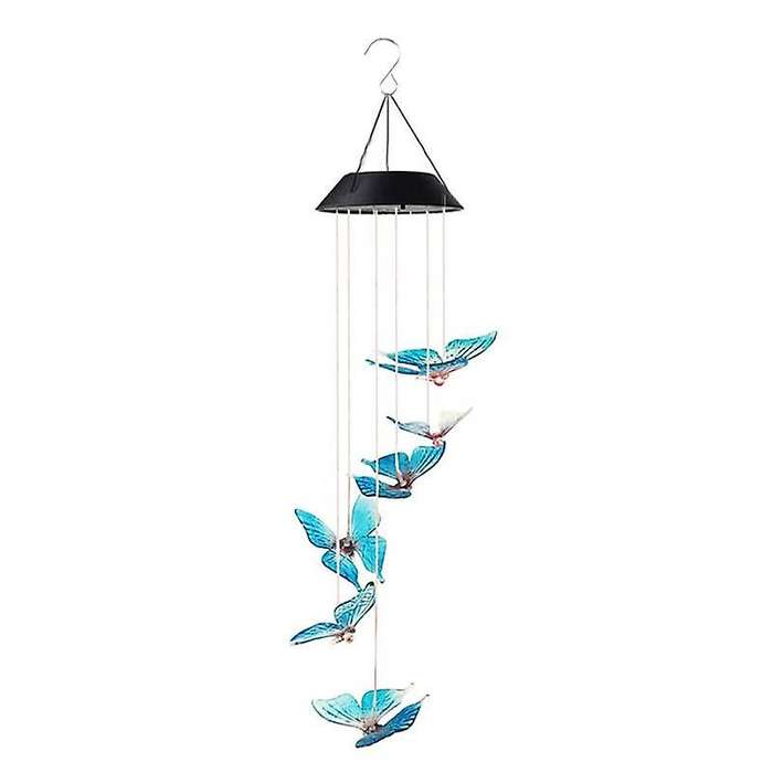 Butterfly LED Colour Changing Solar Wind Chimes Light,Outdoors Garden Tree Terrace Hanging Garden Li