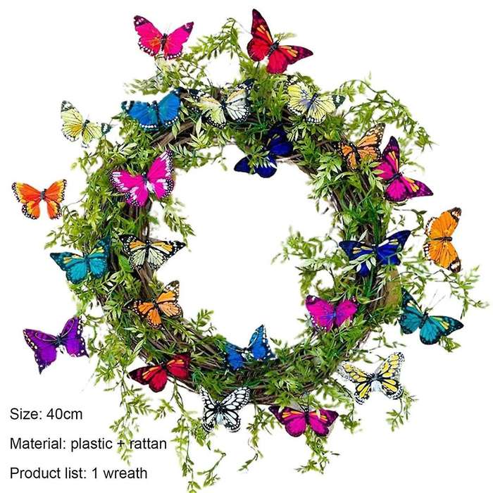 Butterfly Wreath Wide Application Butterfly Design Spring Wreath Durable