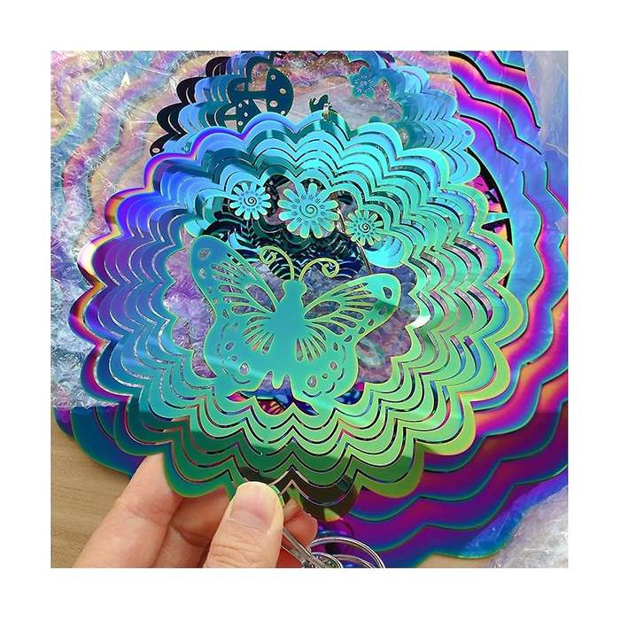 Butterfly Rotating Wind Spinner Garden Decoration Outdoor Wind Chimes Room Balcony Bedroom Decor