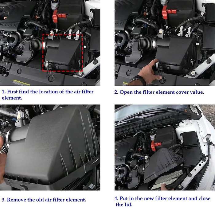 CA12551 Engine Air Filter for 2.5L 2019 2020 2021 2022 2023 2024 Replace 165466CA0A