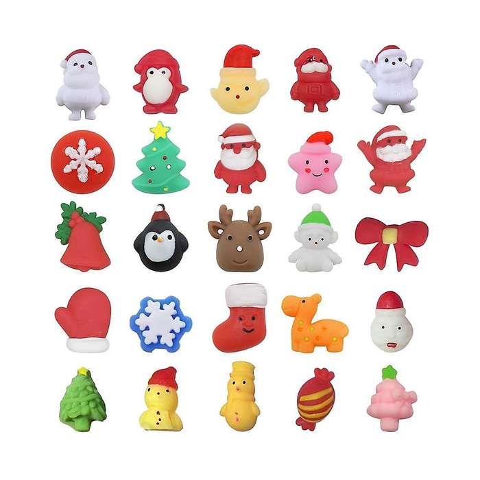 Calendar 2023 Christmas Countdown Calendar Toy 24pcs Different Cute Mochi Animals Squishy