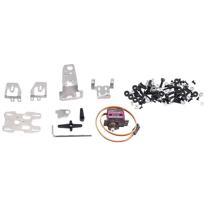 Camera Dual Axle Gimbal Bracket with Cooling Fan without 2 Servo ,9g Servo Pan Mount Stand for Fpv