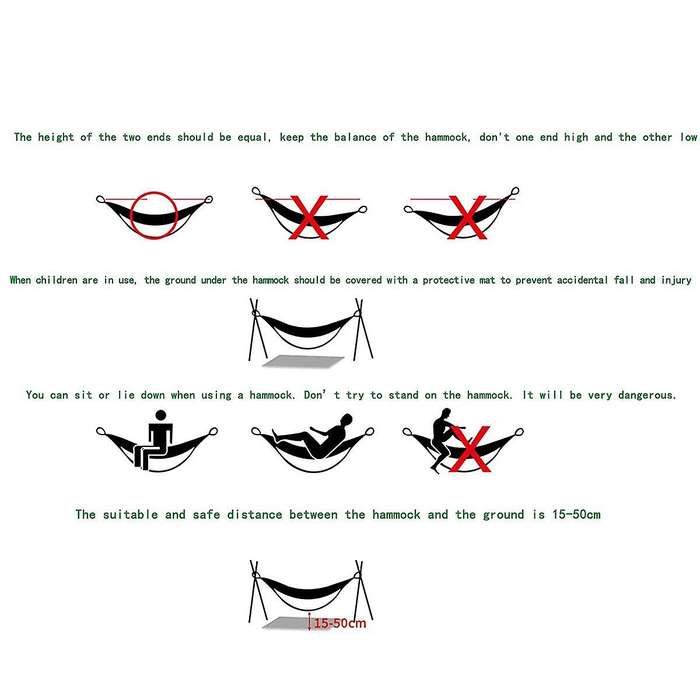 Camping Hammock,portable Folding Double Hammock Swing for Outdoor Travel Hiking Camping