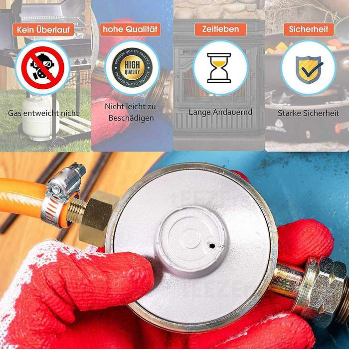 Camping Stove Gas Adapter 1/2 Inch Female x 1/4 Inch Male Thread Gas Hose Adapter Gas Stove Camping
