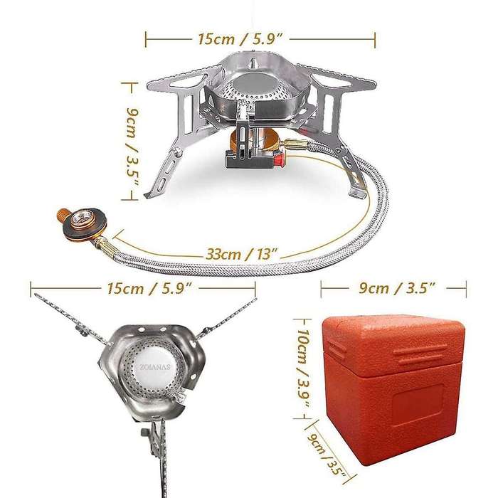 Camping Stove Camping Gas Stove Folding Windproof Backpacking Stove for Backpacking Hiking Camping C