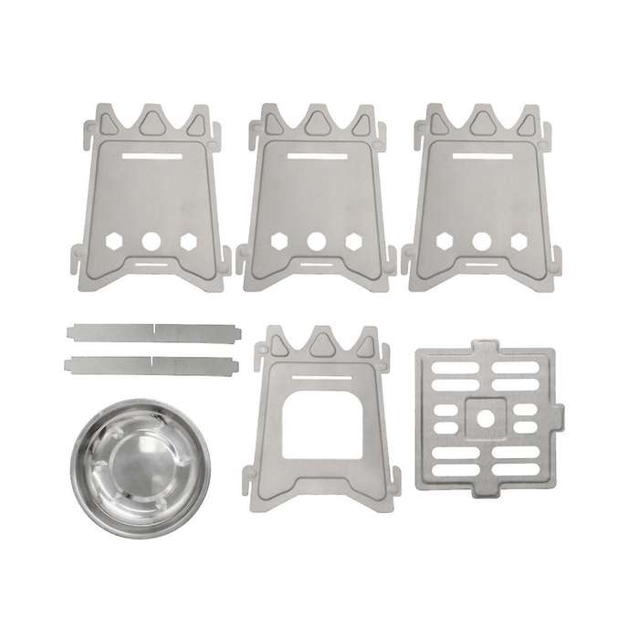 Camping Wood Stove Portable Folding Lightweight Titanium Outdoor Wood Burning Backpacking Stove